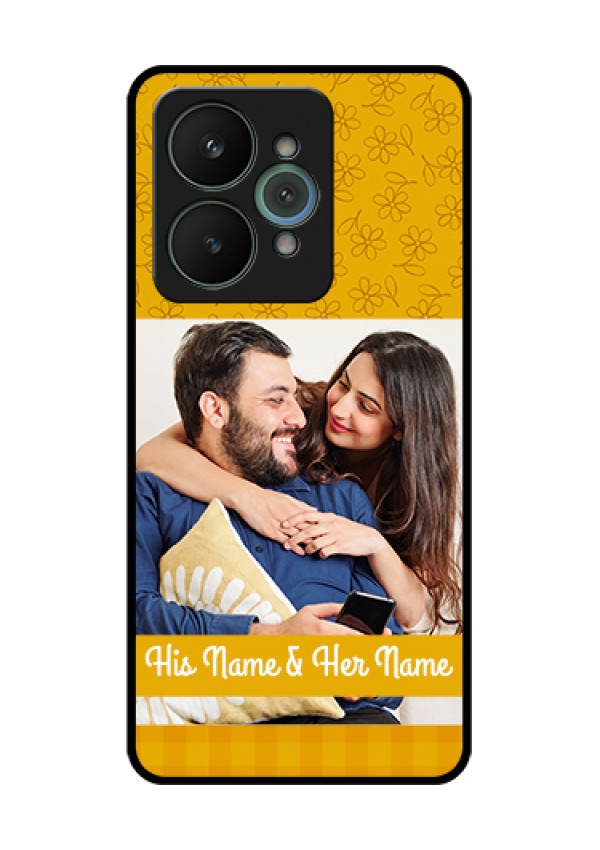 Realme 15 5G Custom Glass Phone Case - Yellow Floral Design