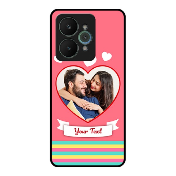 Realme 15 5G Custom Glass Phone Case - Love Shapes Doodle Design