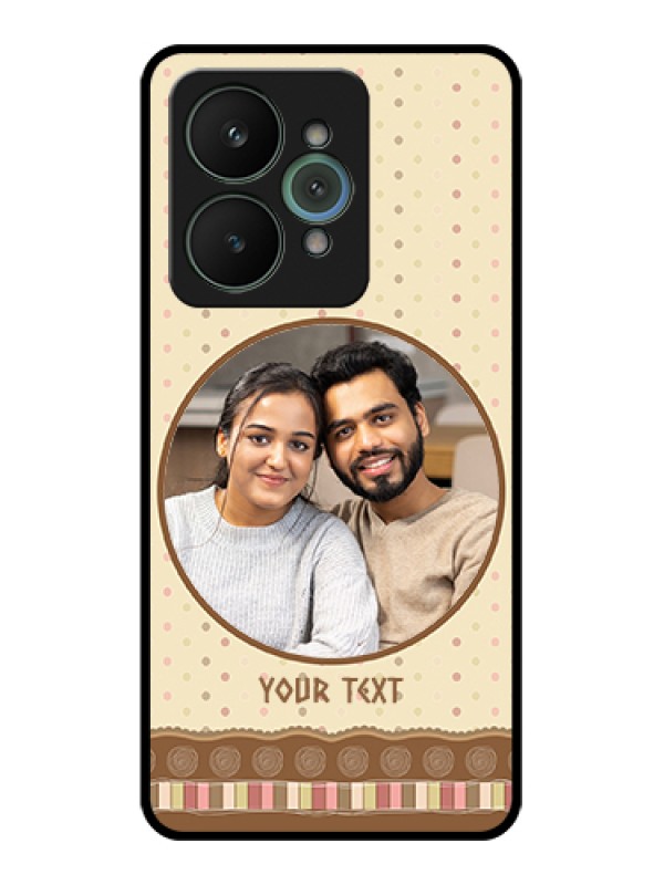 Custom Realme 15 5G Custom Glass Phone Case - Brown Dotted Mobile Case Design