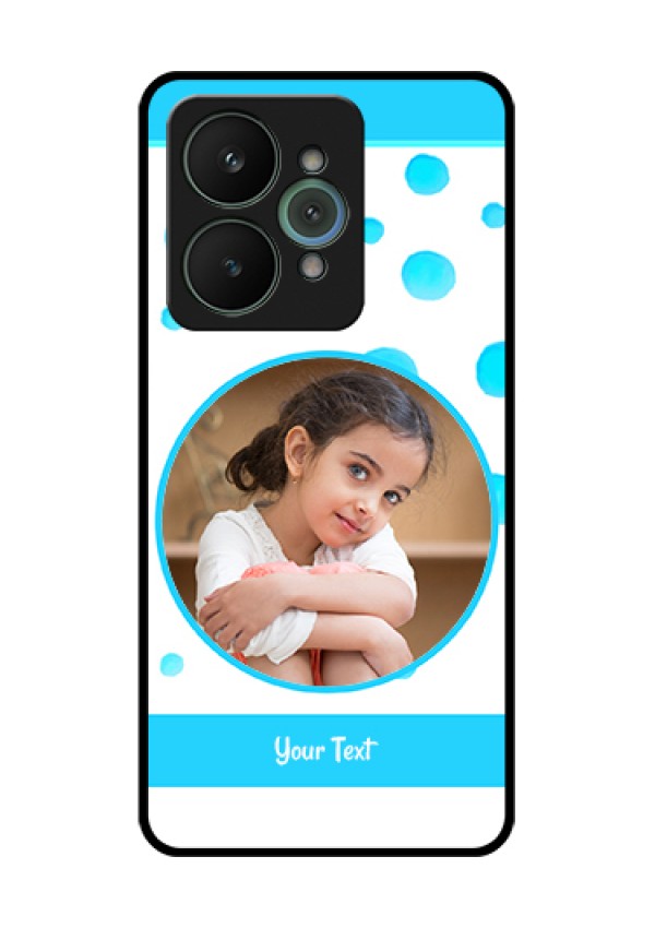Realme 15 5G Custom Glass Phone Case - Blue Bubbles Pattern Design