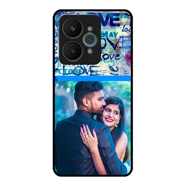 Realme 15 5G Custom Glass Phone Case - Colorful Love Design