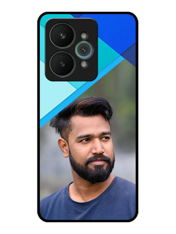 Custom Realme 15 5G Custom Glass Phone Case - Blue Pattern Design