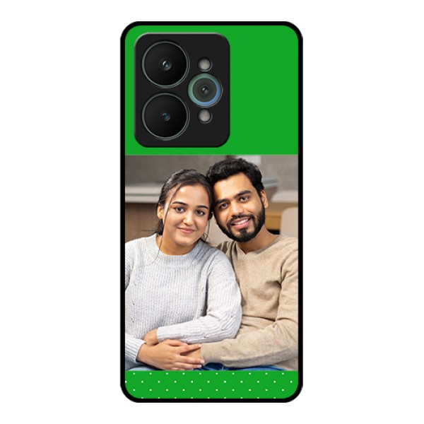Realme 15 5G Custom Glass Phone Case - Green Pattern Design