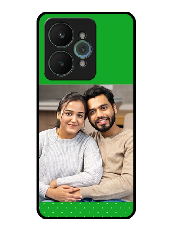 Custom Realme 15 5G Custom Glass Phone Case - Green Pattern Design