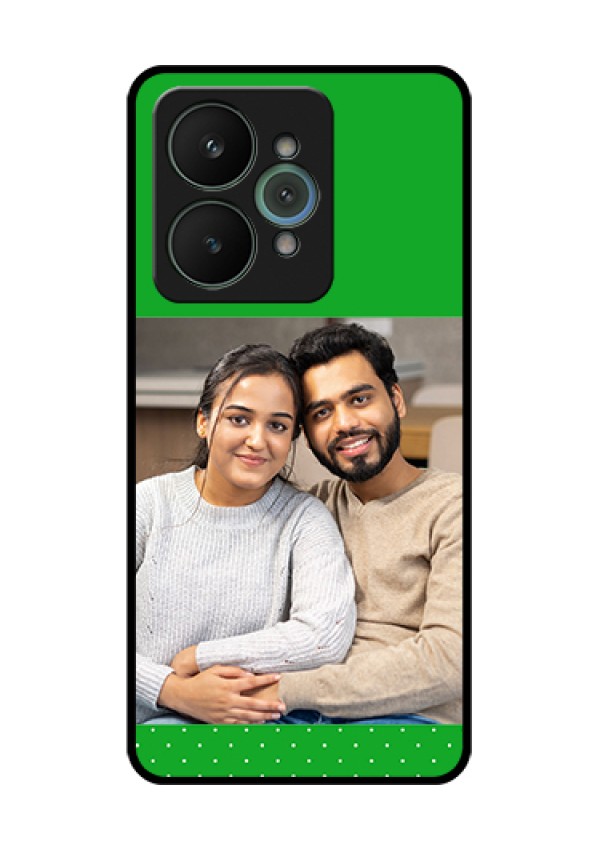Realme 15 5G Custom Glass Phone Case - Green Pattern Design