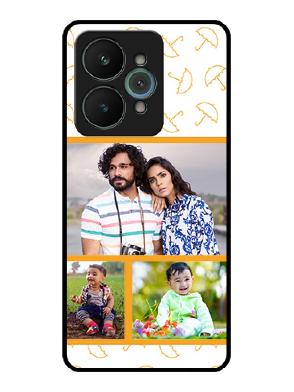 Custom Realme 15 5G Custom Glass Phone Case - Yellow Pattern Design