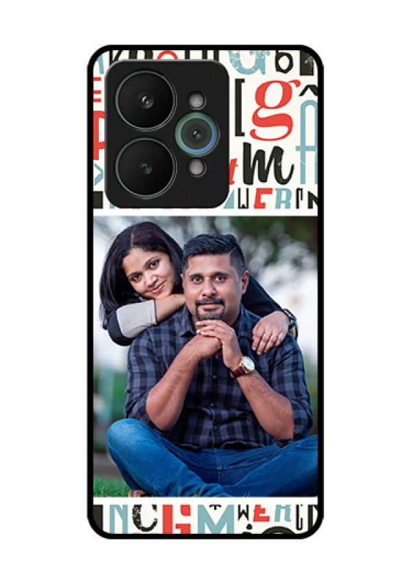 Realme 15 5G Custom Glass Phone Case - Alphabet Design