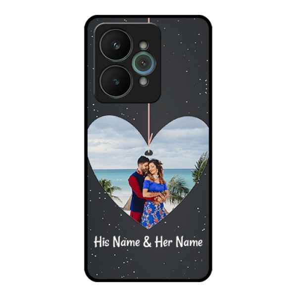 Realme 15 5G Custom Glass Phone Case - Hanging Heart Design
