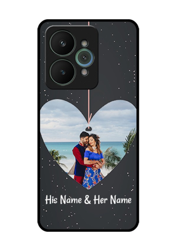 Realme 15 5G Custom Glass Phone Case - Hanging Heart Design