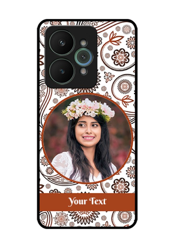 Realme 15 5G Custom Glass Phone Case - Abstract Flower Design