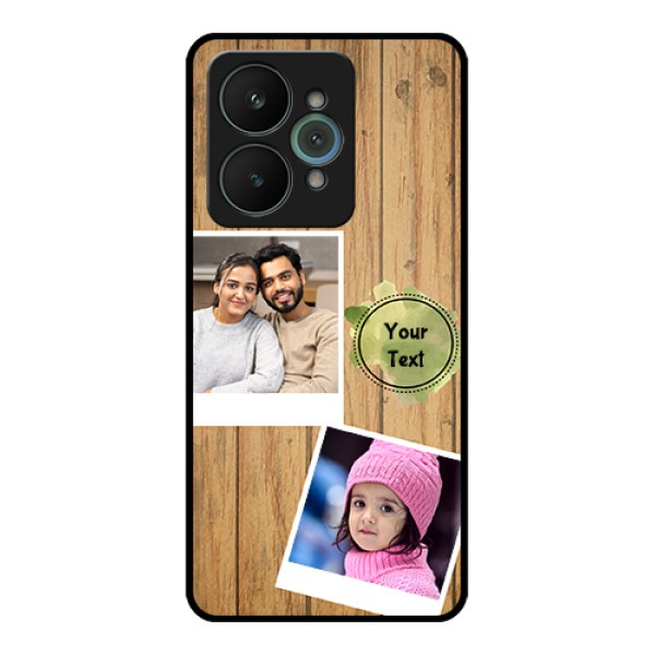 Realme 15 5G Custom Glass Phone Case - Wooden Texture Design