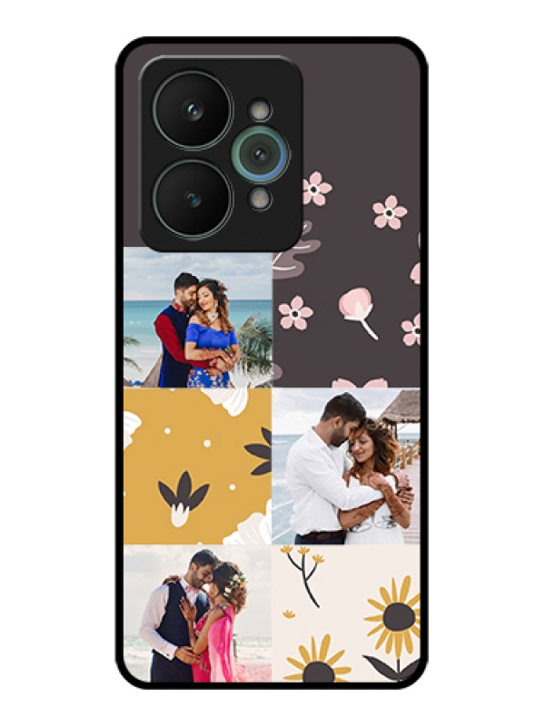 Custom Realme 15 5G Custom Glass Phone Case - 3 Images With Floral Design