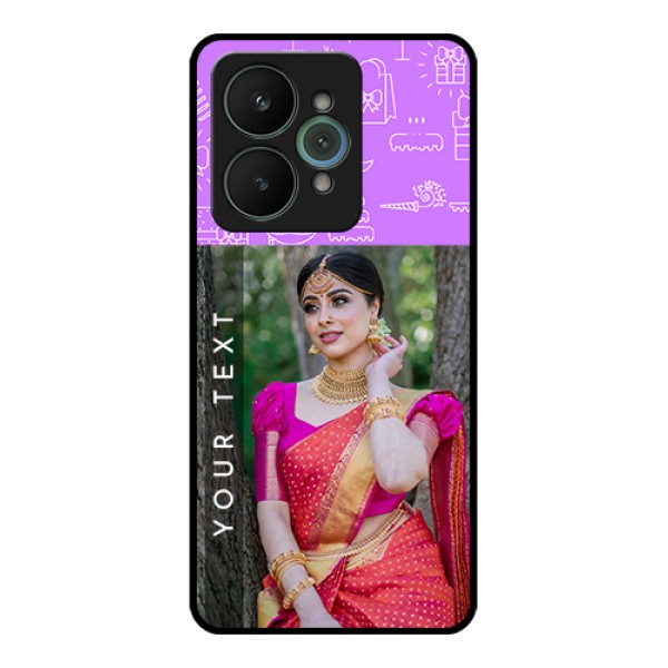 Realme 15 5G Custom Glass Phone Case - Birthday Icons Design