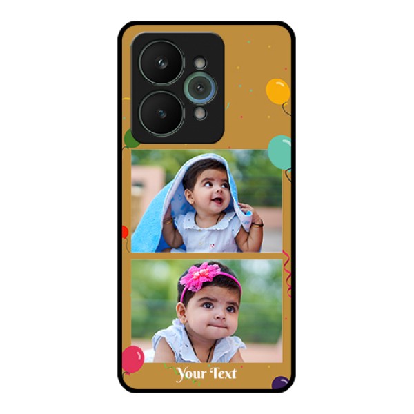 Realme 15 5G Custom Glass Phone Case - Image Holder With Birthday Celebrations Design