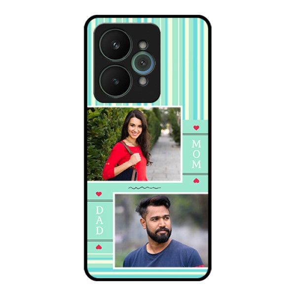 Realme 15 5G Custom Glass Phone Case - Mom & Dad Pic Design