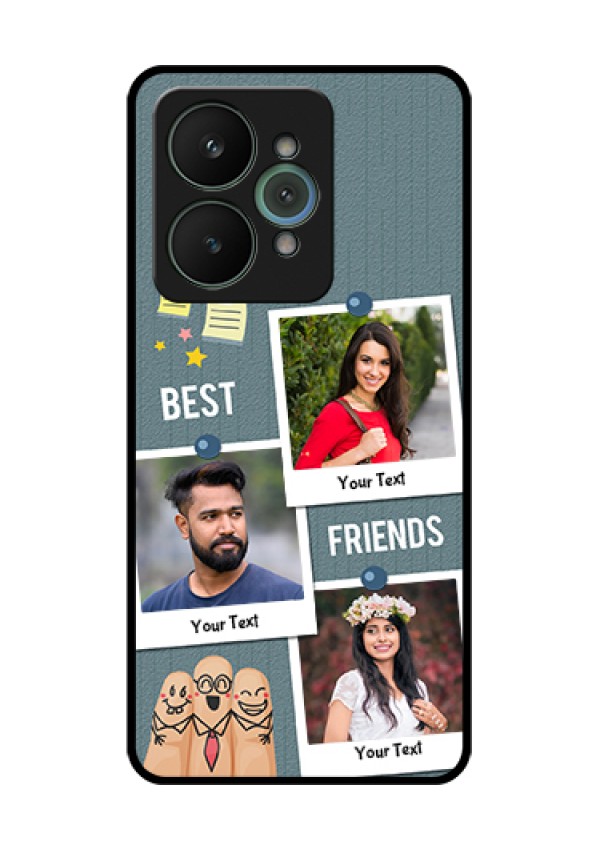 Realme 15 5G Custom Glass Phone Case - Sticky Frames And Friendship Design