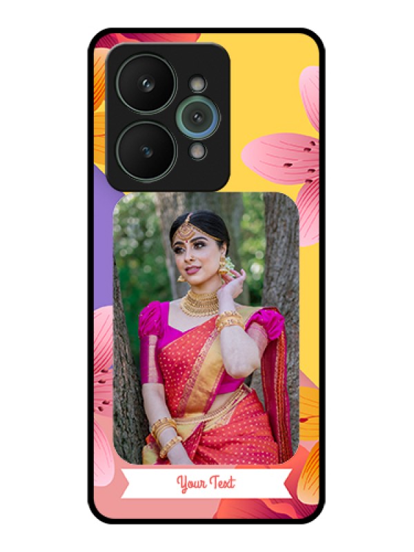 Custom Realme 15 5G Custom Glass Phone Case - 3 Image With Vintage Floral Design