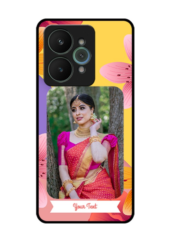 Realme 15 5G Custom Glass Phone Case - 3 Image With Vintage Floral Design