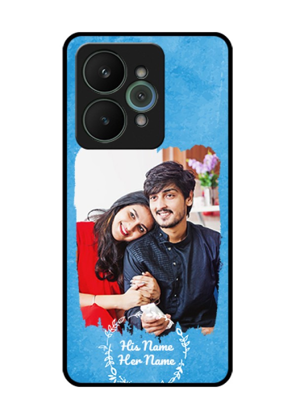 Realme 15 5G Custom Glass Phone Case - Blue Color Vintage Design