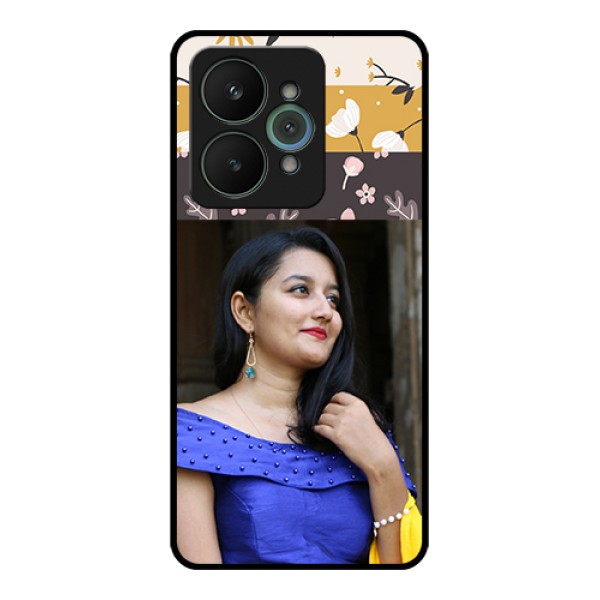 Realme 15 5G Custom Glass Phone Case - Stylish Floral Design