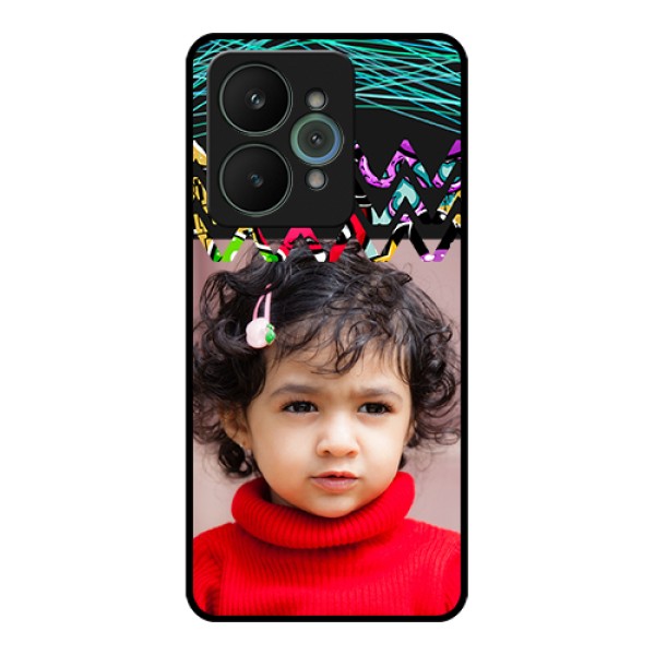 Realme 15 5G Custom Glass Phone Case - Neon Abstract Design