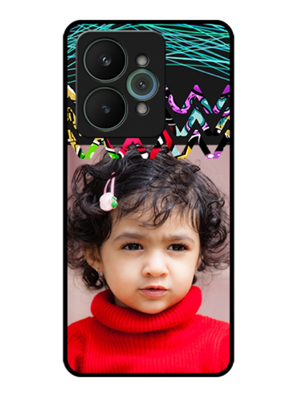 Custom Realme 15 5G Custom Glass Phone Case - Neon Abstract Design