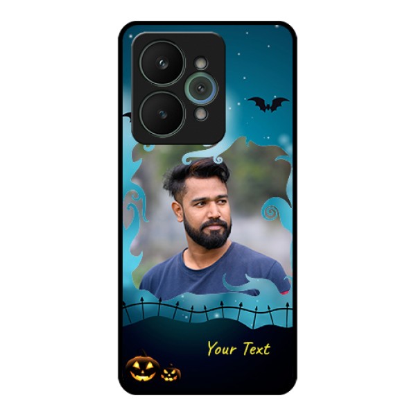 Realme 15 5G Custom Glass Phone Case - Halloween Frame Design
