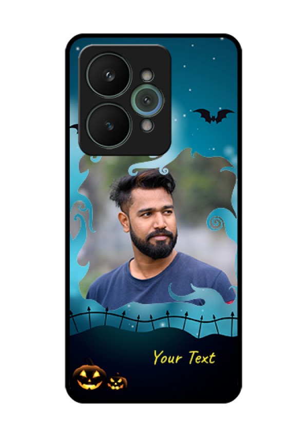 Realme 15 5G Custom Glass Phone Case - Halloween Frame Design