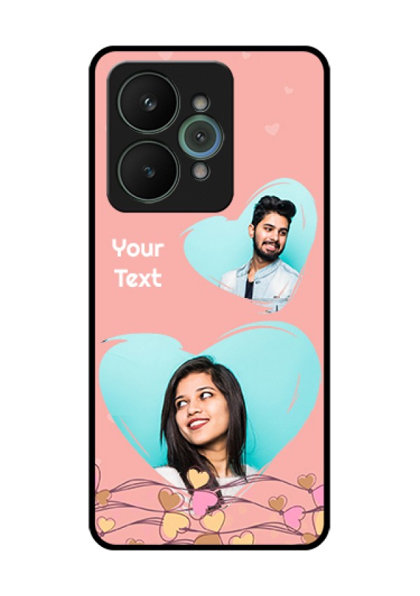 Realme 15 5G Custom Glass Phone Case - Love Doodle Design