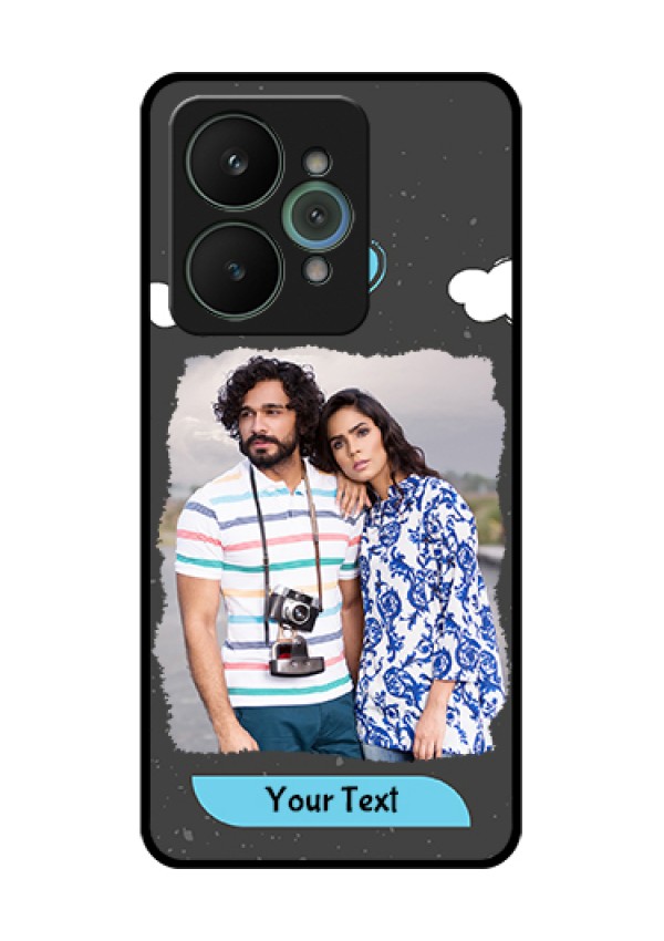Realme 15 5G Custom Glass Phone Case - Splashes With Love Doodles Design