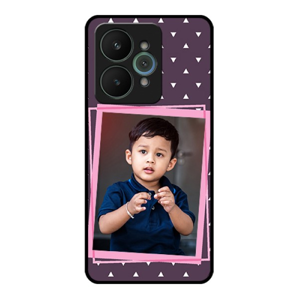 Realme 15 5G Custom Glass Phone Case - Triangle Pattern Dotted Design Realme 15 5G Custom Glass Phone Case - Triangle Pattern Dotted Design