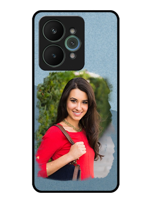 Custom Realme 15 5G Custom Glass Phone Case - Grunge Line Art Design