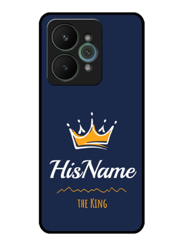 Custom Realme 15 5G Custom Glass Phone Case - King With Name Design