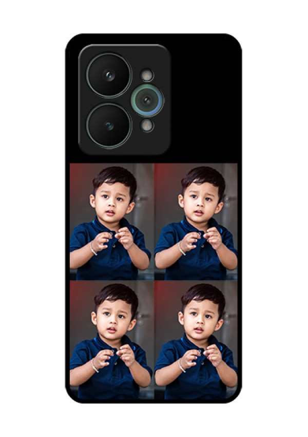 Realme 15 5G Custom Glass Phone Case - 4 Image Holder Design