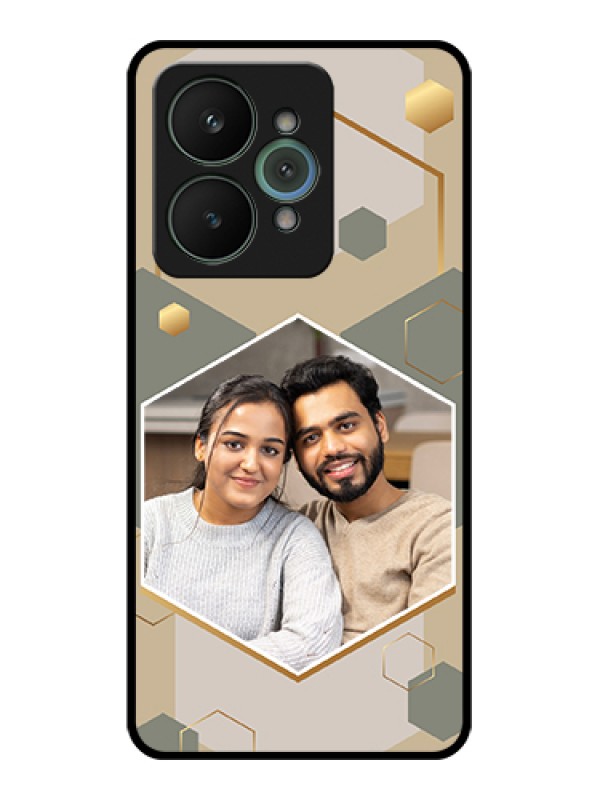 Custom Realme 15 5G Custom Glass Phone Case - Stylish Hexagon Pattern Design