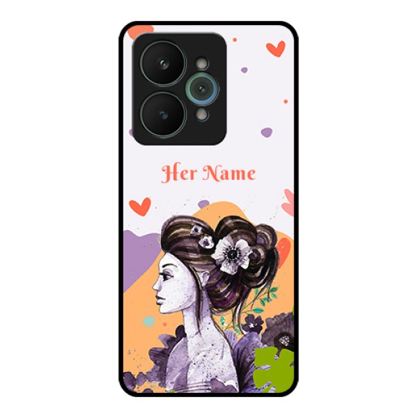 Realme 15 5G Custom Glass Phone Case - Woman And Nature Design Realme 15 5G Custom Glass Phone Case - Woman And Nature Design