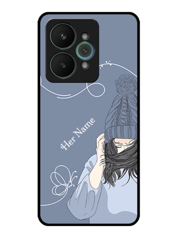Custom Realme 15 5G Custom Glass Phone Case - Girl In Winter Outfit Design
