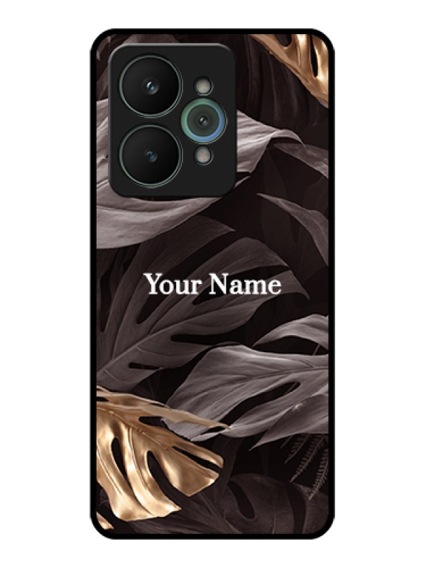 Custom Realme 15 5G Custom Glass Phone Case - Wild Leaves Digital Paint Design