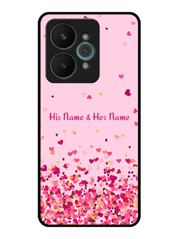 Custom Realme 15 5G Custom Glass Phone Case - Floating Hearts Design