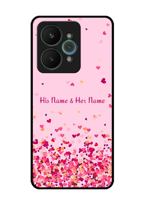 Realme 15 5G Custom Glass Phone Case - Floating Hearts Design