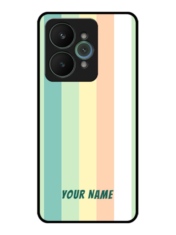 Custom Realme 15 5G Custom Glass Phone Case - Multi - Colour Stripes Design