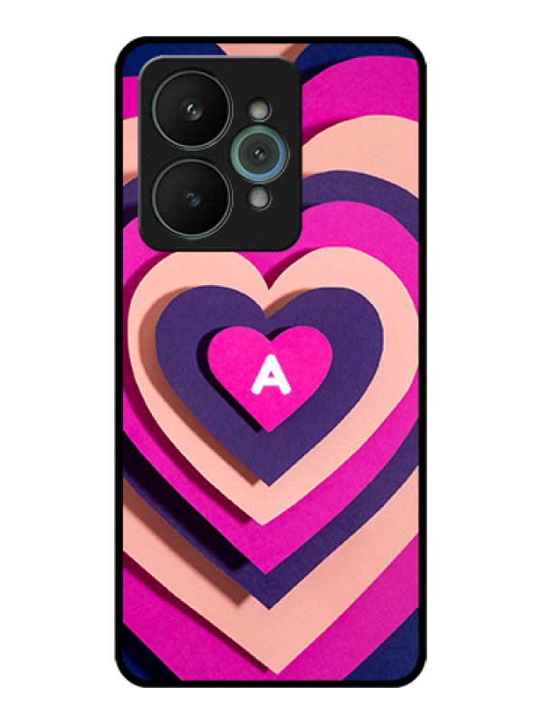 Custom Realme 15 5G Custom Glass Phone Case - Cute Heart Pattern Design