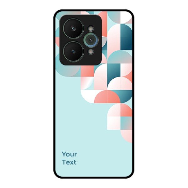 Realme 15 5G Custom Glass Phone Case - Stylish Semi - Circle Pattern Design Realme 15 5G Custom Glass Phone Case - Stylish Semi - Circle Pattern Design