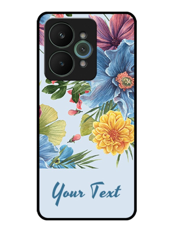 Custom Realme 15 5G Custom Glass Phone Case - Stunning Watercolored Flowers Painting Design