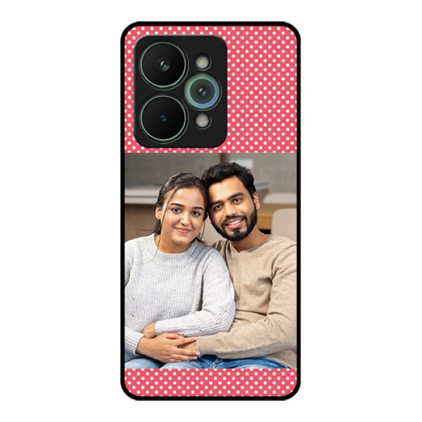 Realme 15 Pro 5G Custom Glass Phone Case - White Dotted Design