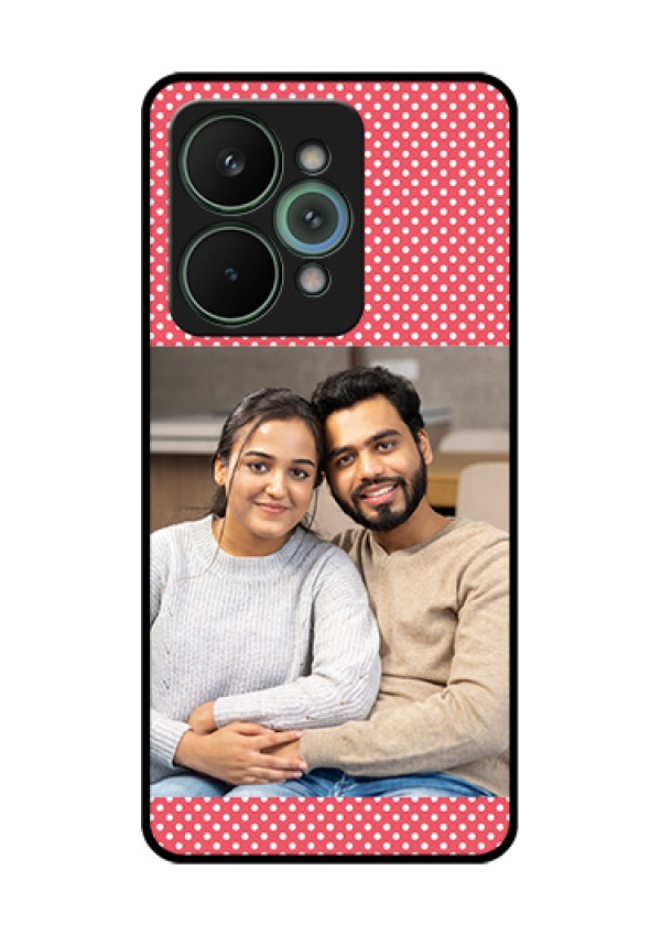 Realme 15 Pro 5G Custom Glass Phone Case - White Dotted Design
