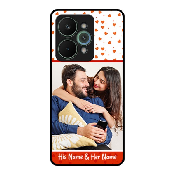Realme 15 Pro 5G Custom Glass Phone Case - Orange Love Symbol Design