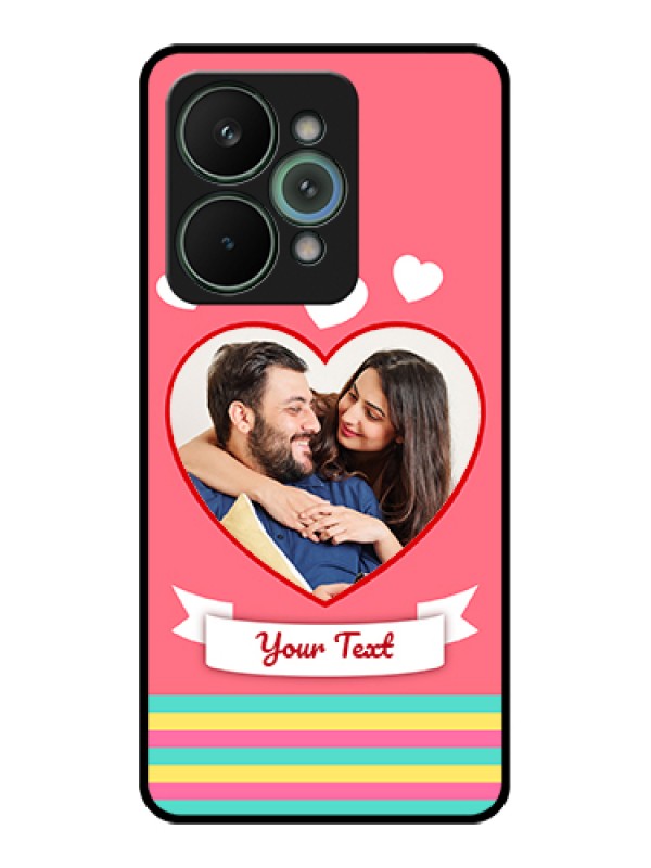 Custom Realme 15 Pro 5G Custom Glass Phone Case - Love Shapes Doodle Design