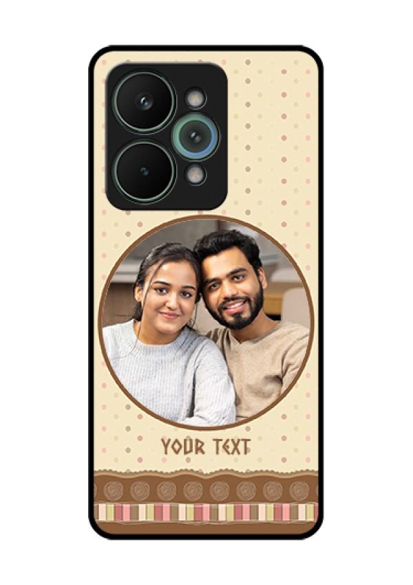 Realme 15 Pro 5G Custom Glass Phone Case - Brown Dotted Mobile Case Design