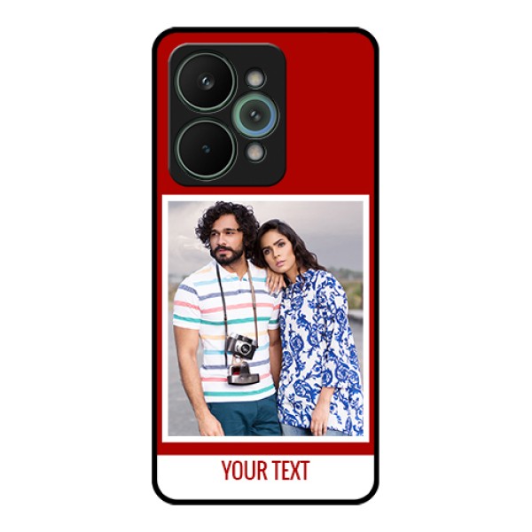 Realme 15 Pro 5G Custom Glass Phone Case - Red Color Design Realme 15 Pro 5G Custom Glass Phone Case - Red Color Design